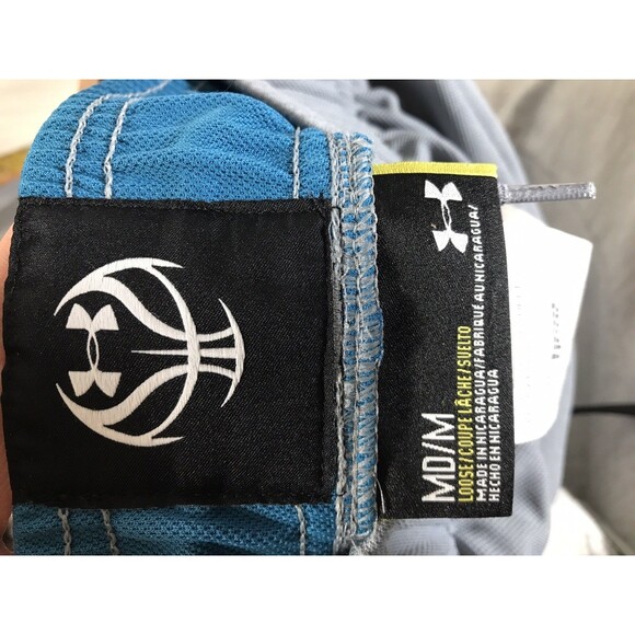 Under Armour Men's Grey Blue Storm 1 Short Coupe Loose Size Medium HeatGear - Picture 7 of 7